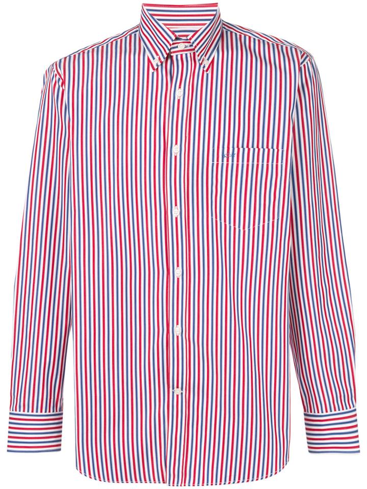Paul & Shark Striped Logo Shirt - White