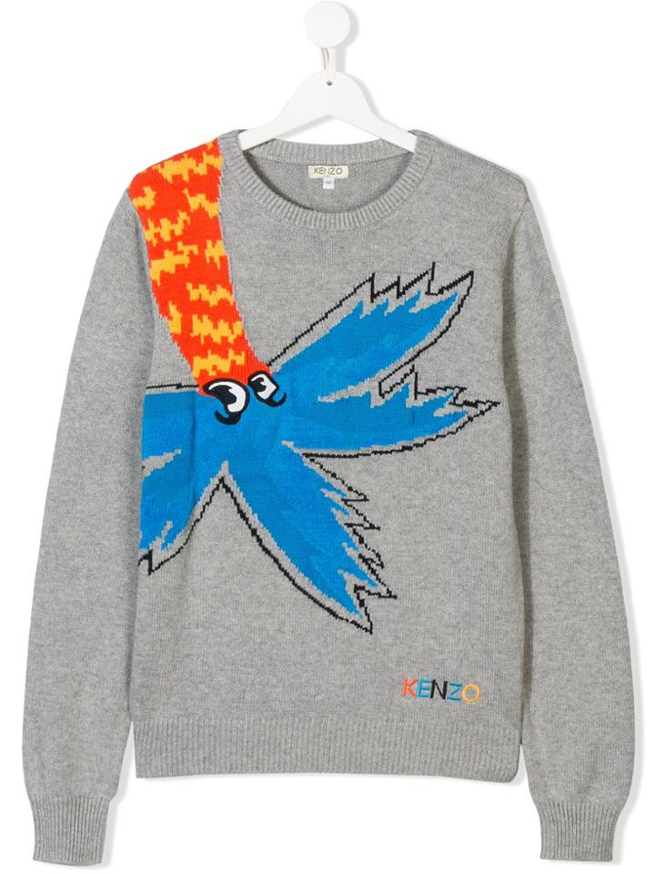 Kenzo Kids Teen Jungle Knit Sweater - Grey