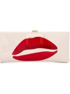 Roger Vivier Lips Print Clutch, Women's, White
