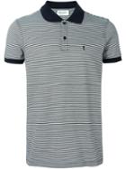 Saint Laurent Striped Polo Shirt, Men's, Size: L, Black, Cotton