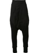 Nil0s Drop-crotch Track Pants, Men's, Size: 3, Black, Cotton/polyurethane