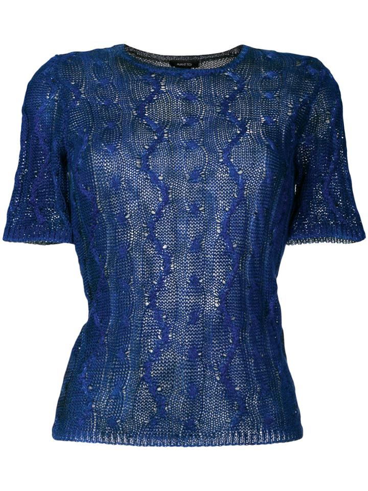 Avant Toi Round Neck Jumper - Blue
