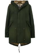 Mr & Mrs Italy Cropped Hooded Parka - Green