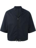 Marni Zipped Up Jacket, Men's, Size: 46, Blue, Cotton/polyurethane