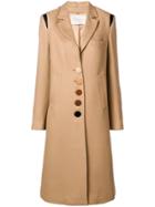 Marco De Vincenzo Corduroy Buttoned Coat - Nude & Neutrals