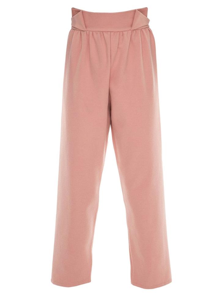 Framed Cropped Waves Pants - Pink & Purple