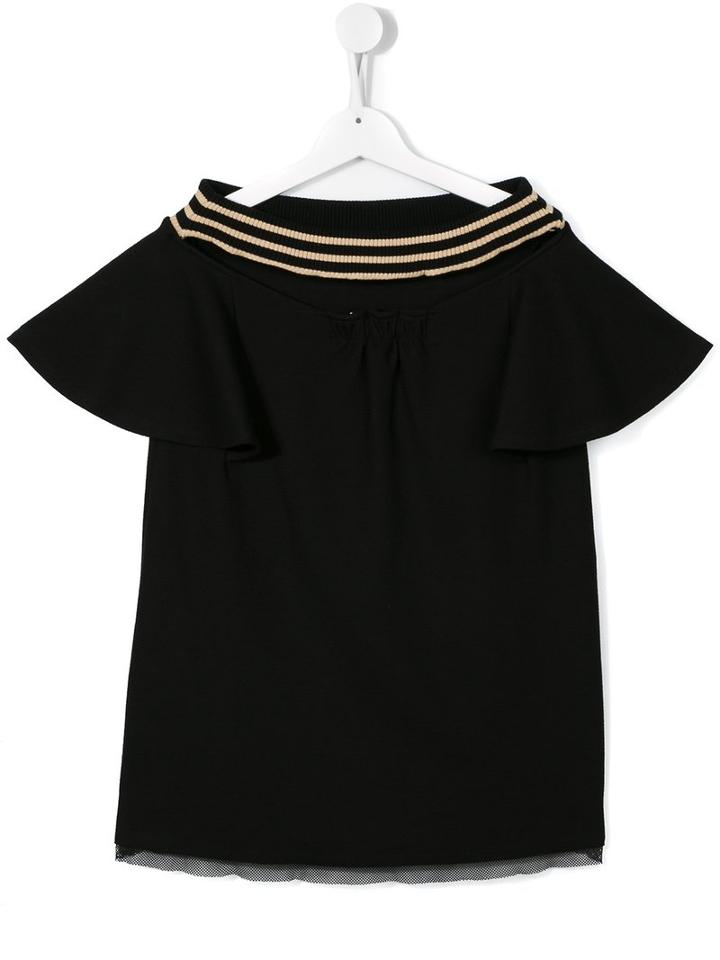 Andorine Ribbed Striped Dress, Toddler Girl's, Size: 2 Yrs, Black