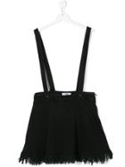 Msgm Kids Teen Dungaree Skirt - Black