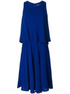 Max Mara Double Layer Flared Dress - Blue