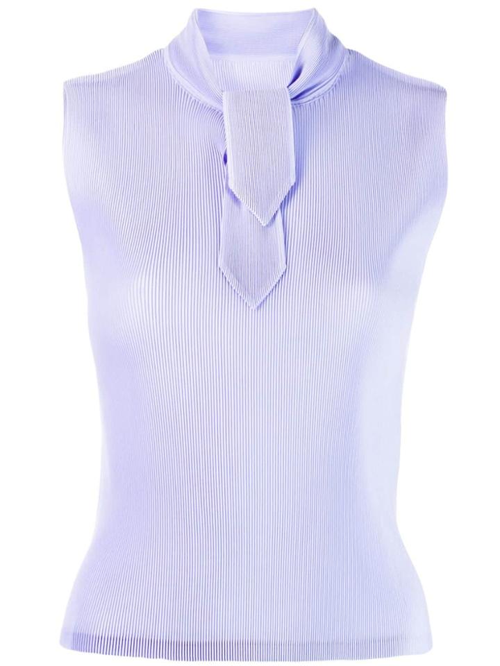 Pleats Please By Issey Miyake Pleated Ascot Tank Top - Purple