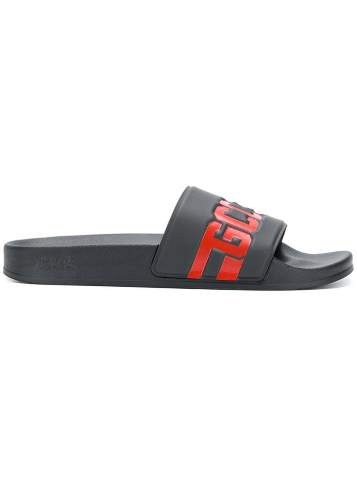 Gcds Logo Slide-on Sandals - Black
