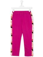 Emilio Pucci Junior Teen Printed Ruffle Trim Trousers - Pink & Purple