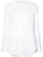 Tome Collarless Shirt - White