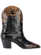 Paris Texas Texano Cowboy Boots - Black
