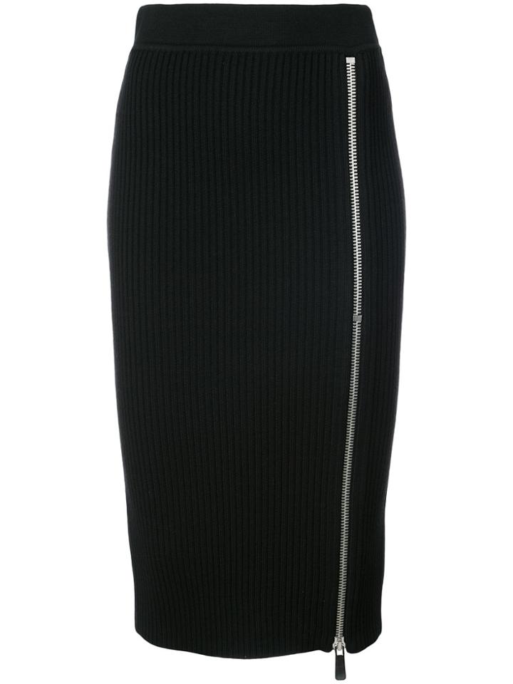 Michael Kors Zip Detail Pencil Skirt - Black