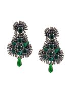 Mignonne Gavigan Long Embellished Earrings - Green