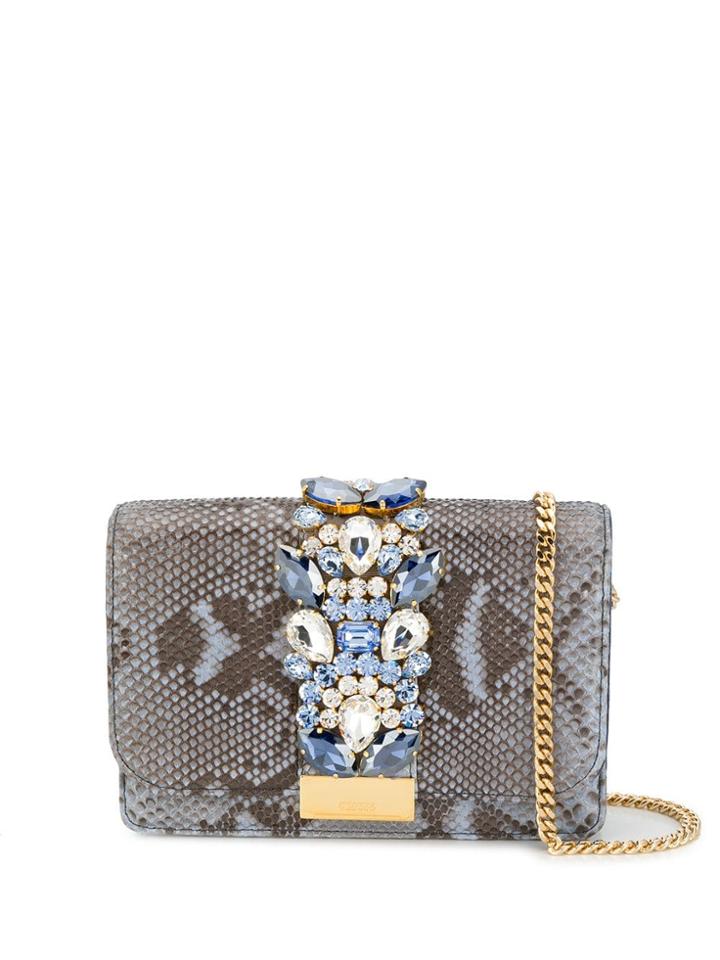 Gedebe Embellished Shoulder Bag - Blue