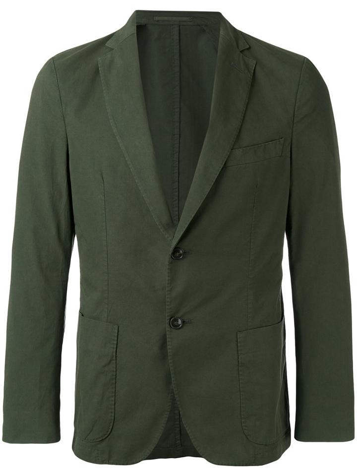 Officine Generale - Two Button Blazer - Men - Cotton/polyester - 48, Green, Cotton/polyester