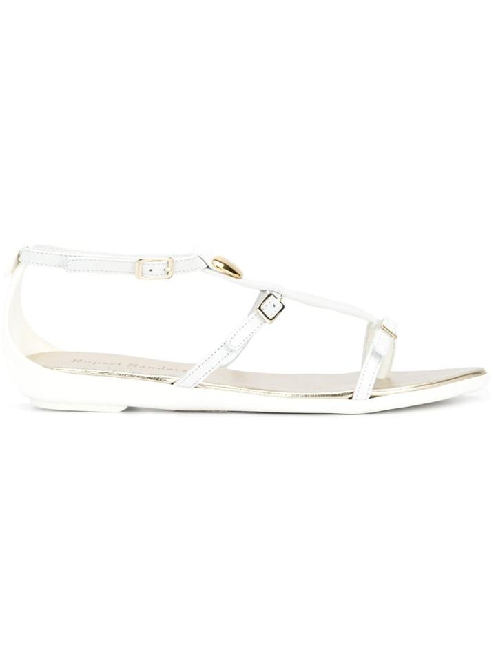 Rupert Sanderson Buckle Strap Sandals - White