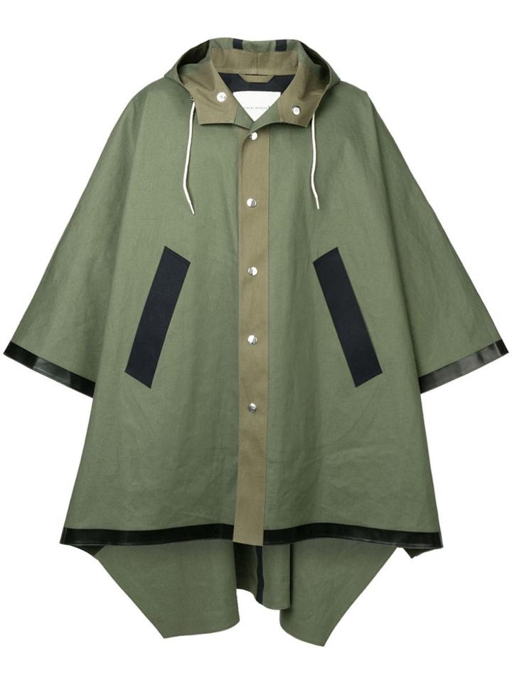 Mackintosh Green Bonded Cotton Hooded Poncho Gr-125/cb