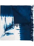 Suzusan Tie-dye Print Scarf - Blue
