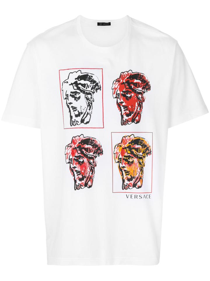 Versace Printed Medusa T-shirt - White