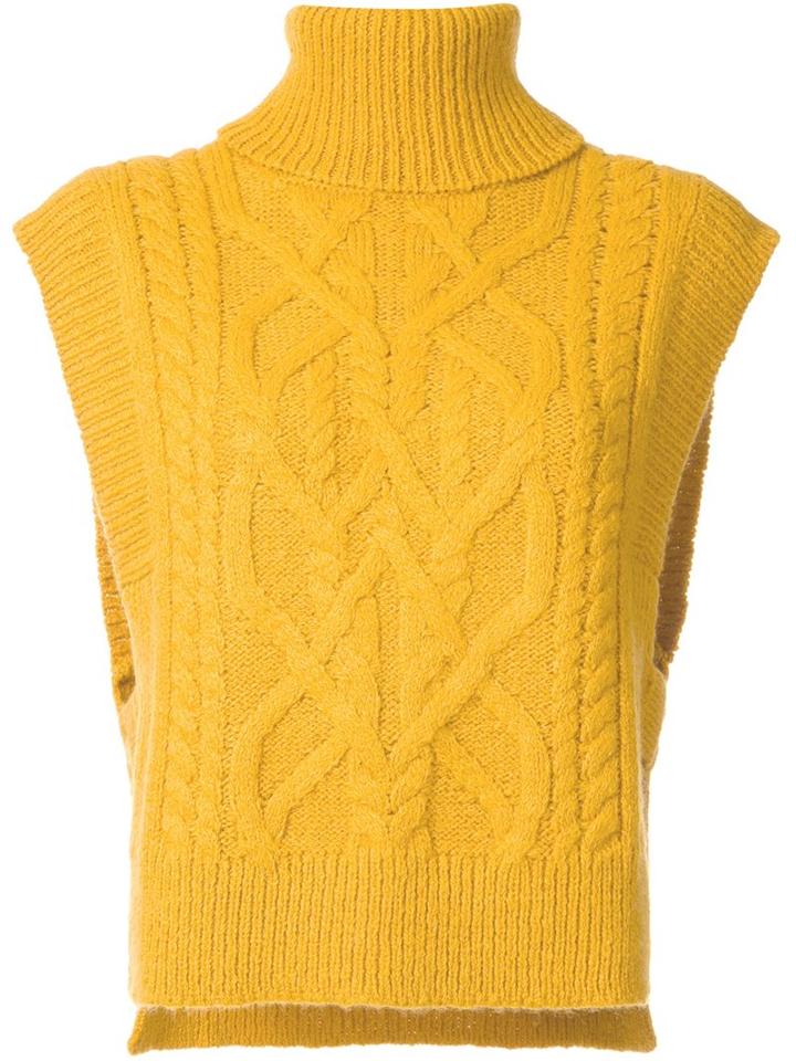 Isabel Marant 'grant' Sleeveless Jumper, Women's, Size: 38, Yellow/orange, Alpaca/merino/polyamide
