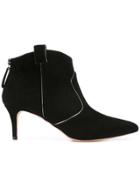 Veronica Beard Pointed Toe Booties - Black