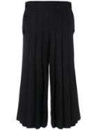 Sacai - Pleated Nautical Culottes - Women - Nylon/cupro/wool - 3, Black, Nylon/cupro/wool