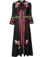 Temperley London Embroidered Maxi Dress, Women's, Size: 6, Black, Cotton
