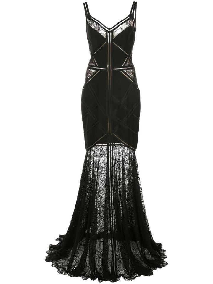 Tadashi Shoji Lace-embroidered Maxi Dress - Black