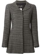 Chanel Vintage Striped Jacket, Women's, Size: 36, Black