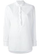 Chinti & Parker Frilled Placket Shirt - White
