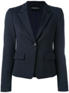 Emporio Armani - Classic Blazer - Women - Polyamide/spandex/elastane/viscose - 40, Blue, Polyamide/spandex/elastane/viscose