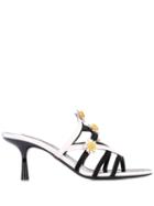 Fabrizio Viti Gardner 65 Flower Detail Mules - Black