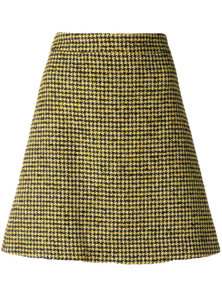 Ps By Paul Smith Dogtooth Pattern Skirt - Yellow & Orange
