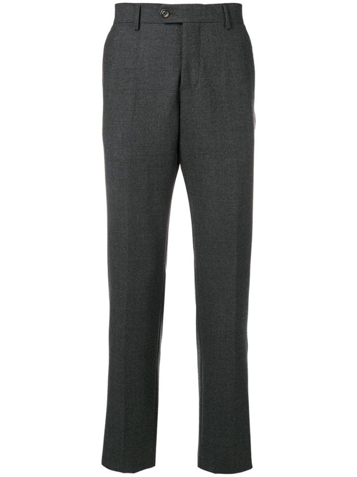 Eleventy Creased Tapered Trousers - Grey