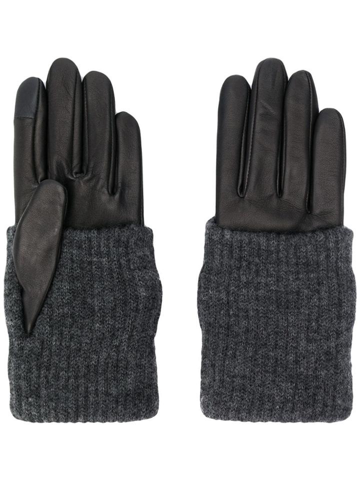 Filippa-k Short Wool Ribbed Gloves - Black