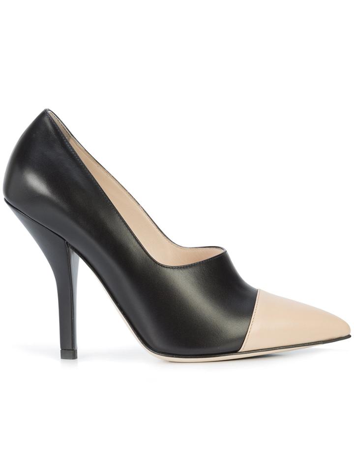Fendi Two Tone Pumps - Black