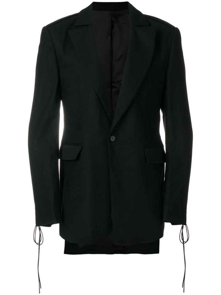 D.gnak Lace-up Cuff Blazer - Black
