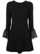 Saint Laurent Bell Sleeve Babydoll Dress - Black