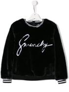 Givenchy Kids Teen Faux Fur Sweatshirt - Black