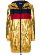 Fila Stripe Detail Rain Coat - Metallic