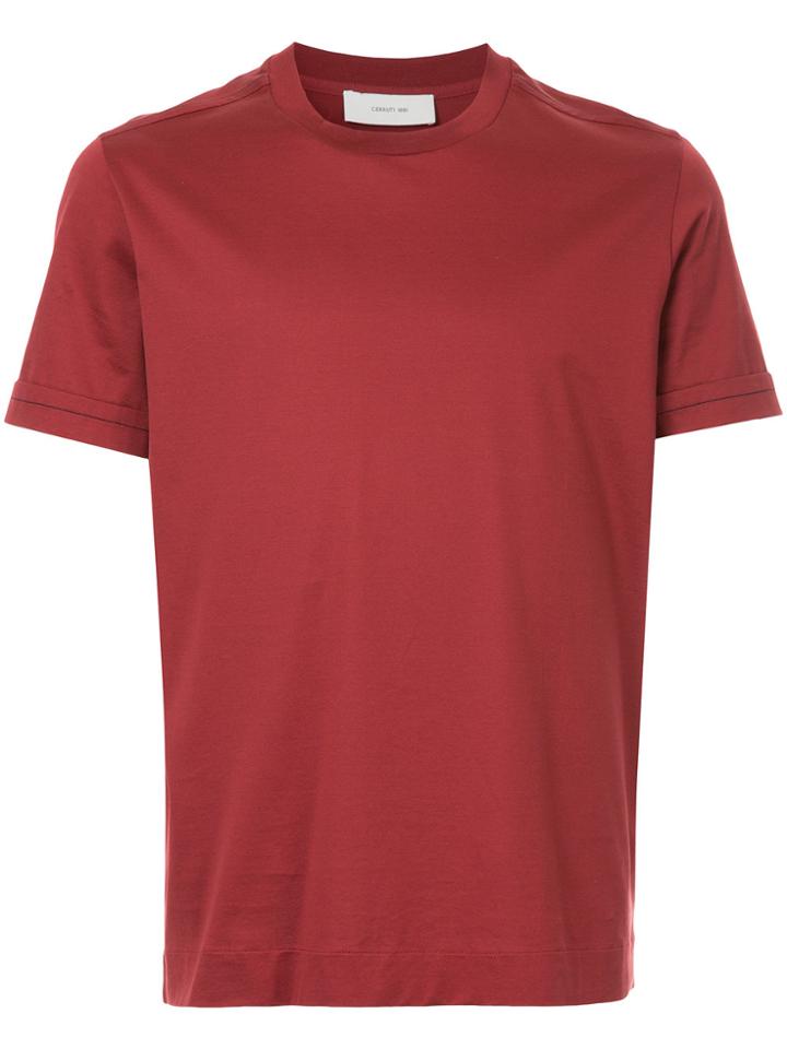 Cerruti 1881 Turn-up Sleeve T-shirt - Red