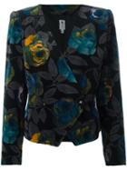 Emanuel Ungaro Vintage Floral Jacket, Women's, Size: 42, Black