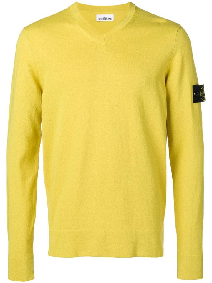 Stone Island Knit Jumper - Yellow