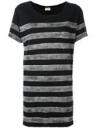 Saint Laurent Stripe T-shirt - Black