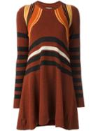 Paco Rabanne Striped Knit Dress, Women's, Size: Small, Yellow/orange, Polyamide/acetate/virgin Wool
