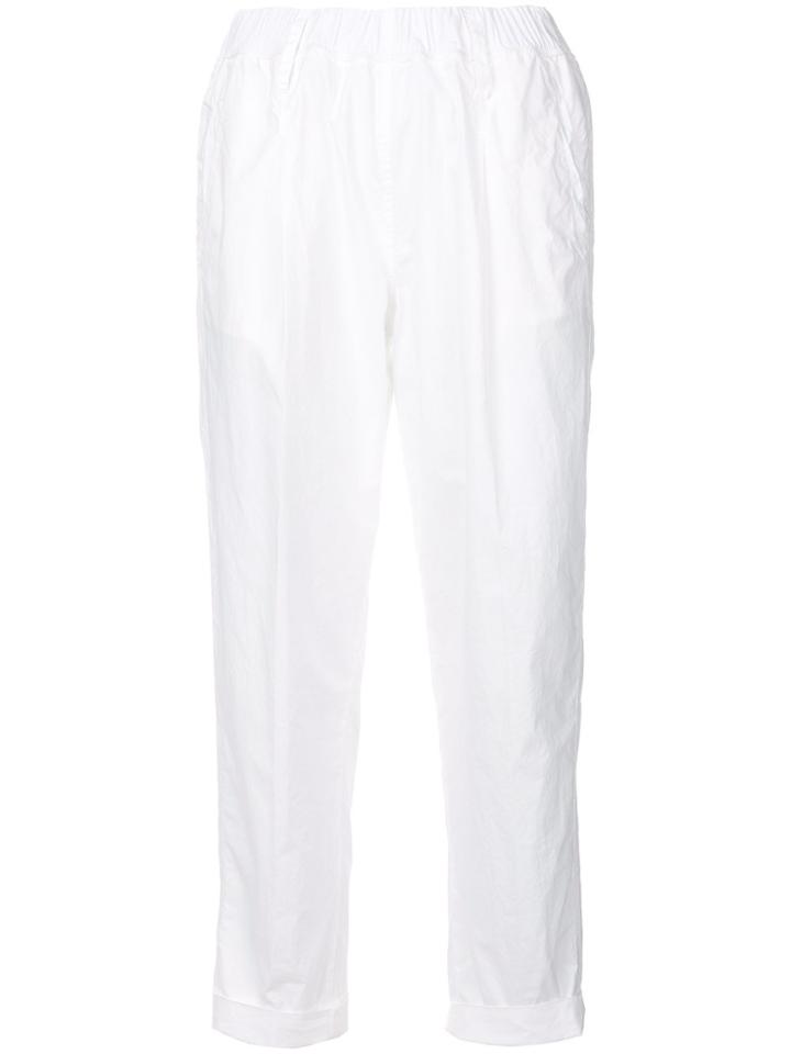 Forte Forte Drop-crotch Cropped Trousers - White