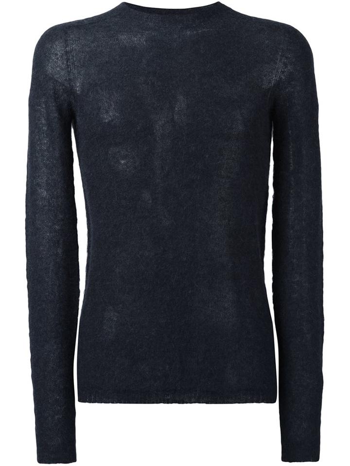 Laneus Crew Neck Jumper, Men's, Size: 46, Black, Alpaca/wool/polyamide